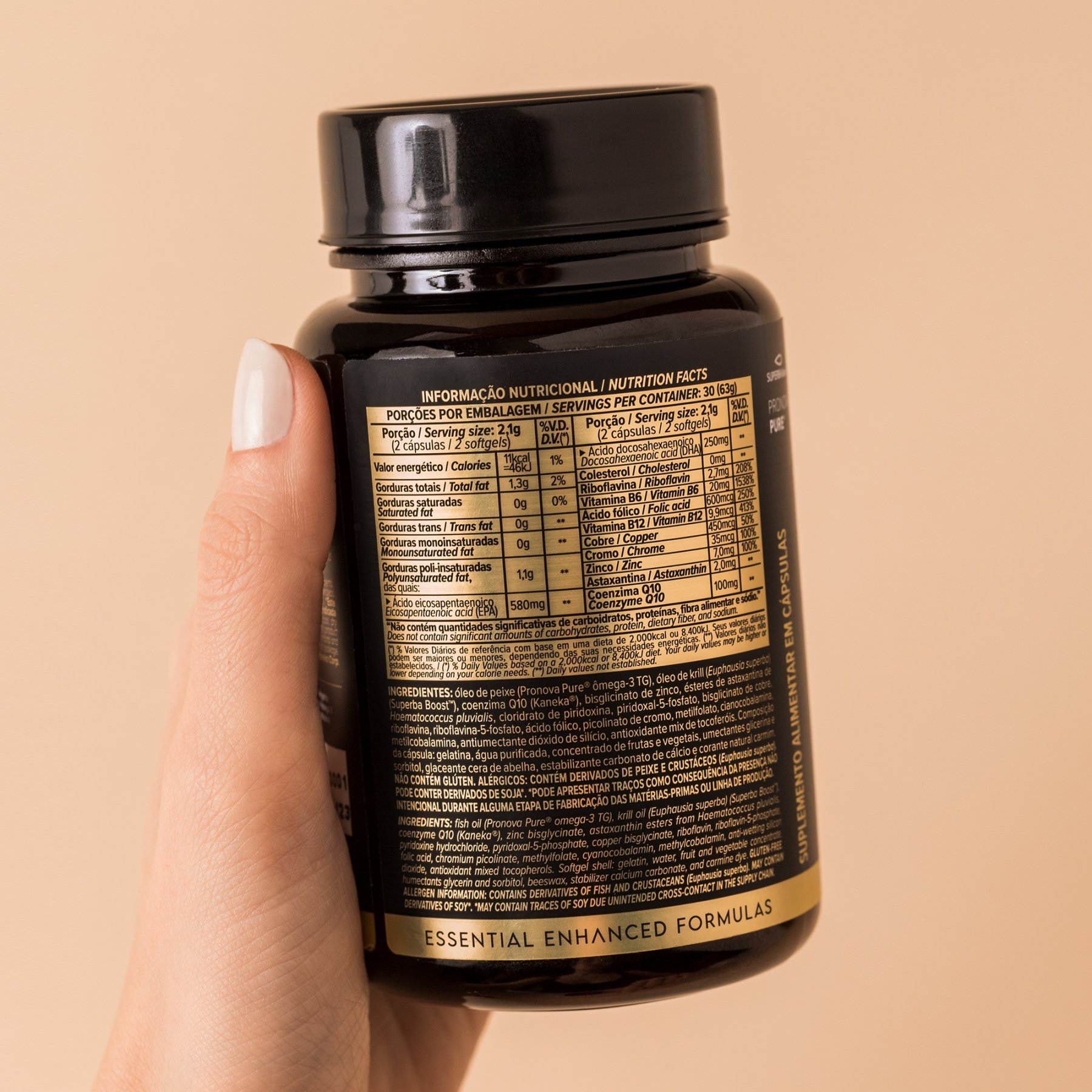 Omega Core 60 caps. Ômega 3 + nutrientes Essential Nutrition