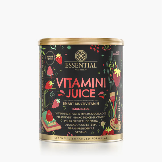 Vitamini Juice Morango Suco em pó para crianças Essential Nutrition